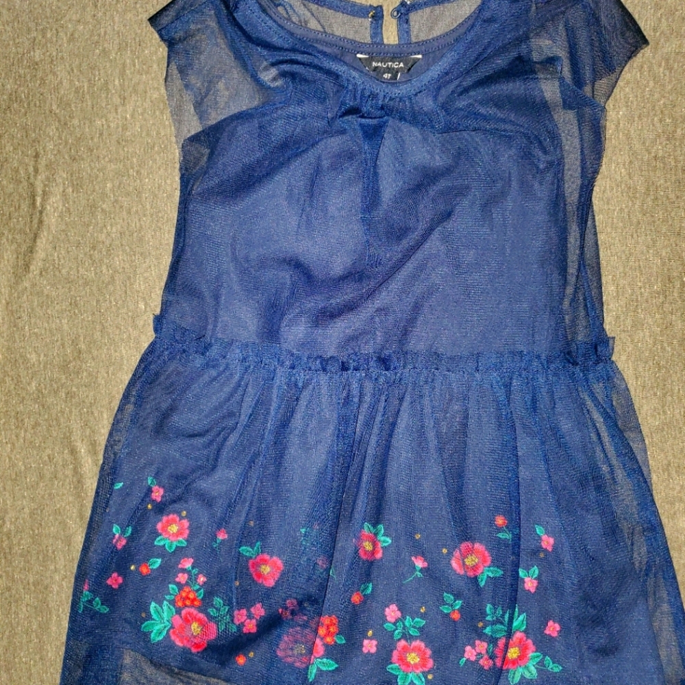 Navy & Floral Nautica Dress